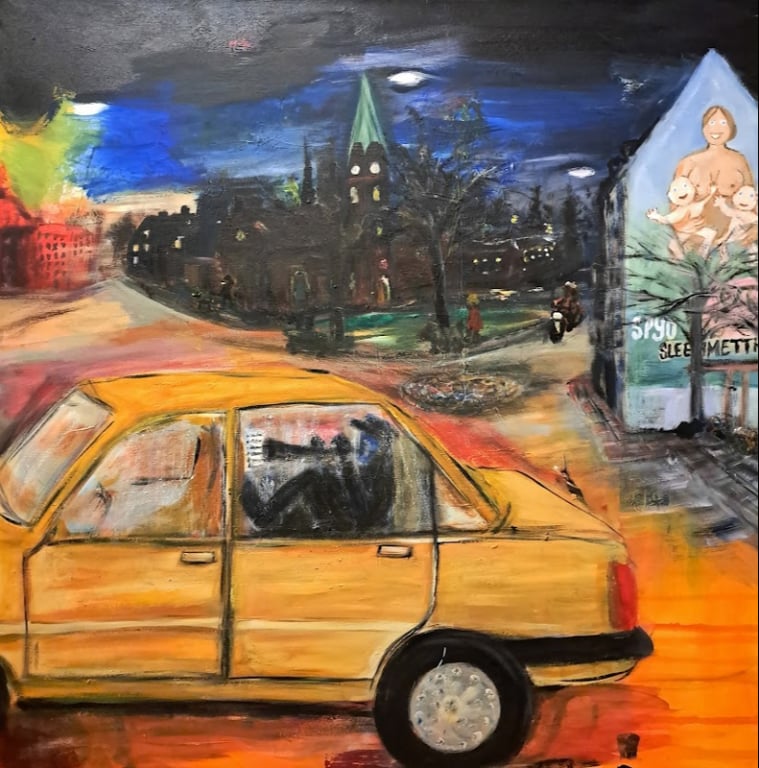 Herup gavl og trut, Fra Nørrebro hvor mand ofte øver klarinet i sin bil