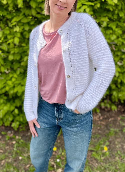 Stripe Cardigan strikkeopskrift (6)