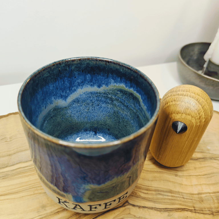 Havblå KAFFE kop billede 2