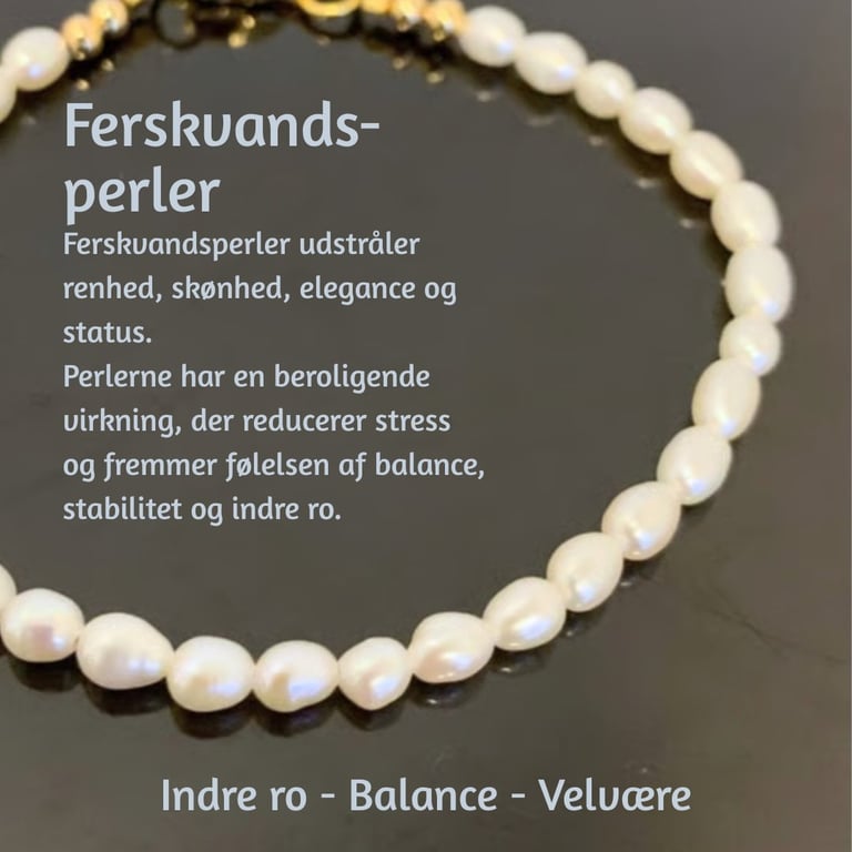Ferskvandsperle armbånd  billede 3