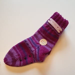 Skridsikre uldsokker størrelse 22-23 – produktbillede