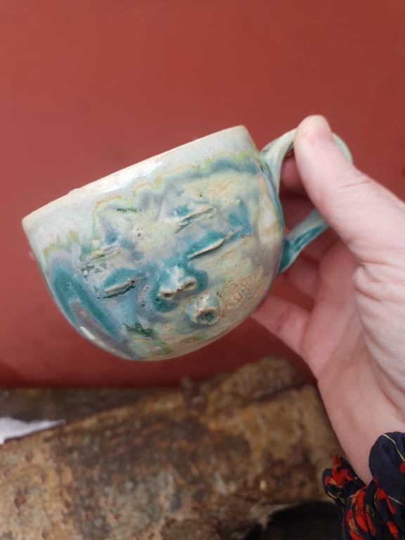 Syngende ansigtskop med hank billede 5