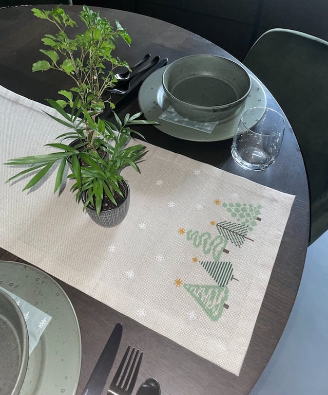 Juleløber - Grøn 2030-1 Str. 30 x 100 cm. (3)