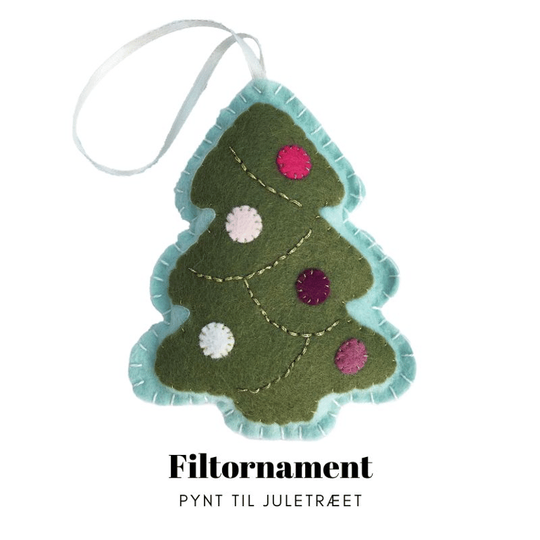 Filtornament - Juletræ grøn