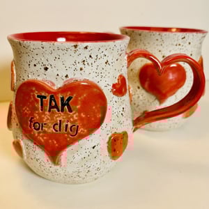 Keramik krus med tekst -  Tak for dig – produktbillede
