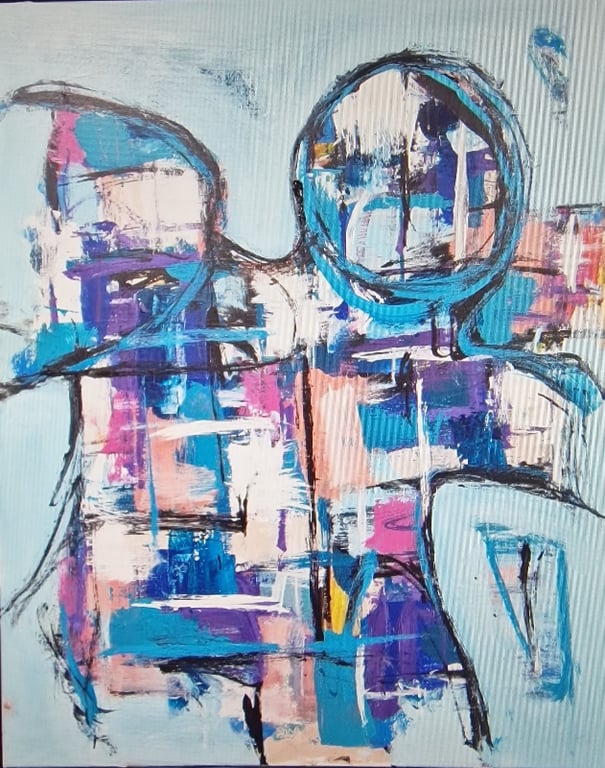 #1134 Maleri 80X100 cm SOLD billede 2