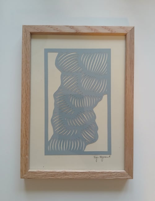 A5 papercut, indrammet 