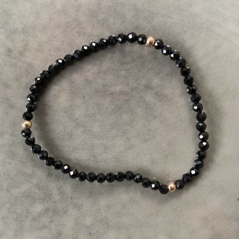 Sort spinel armbånd 3mm