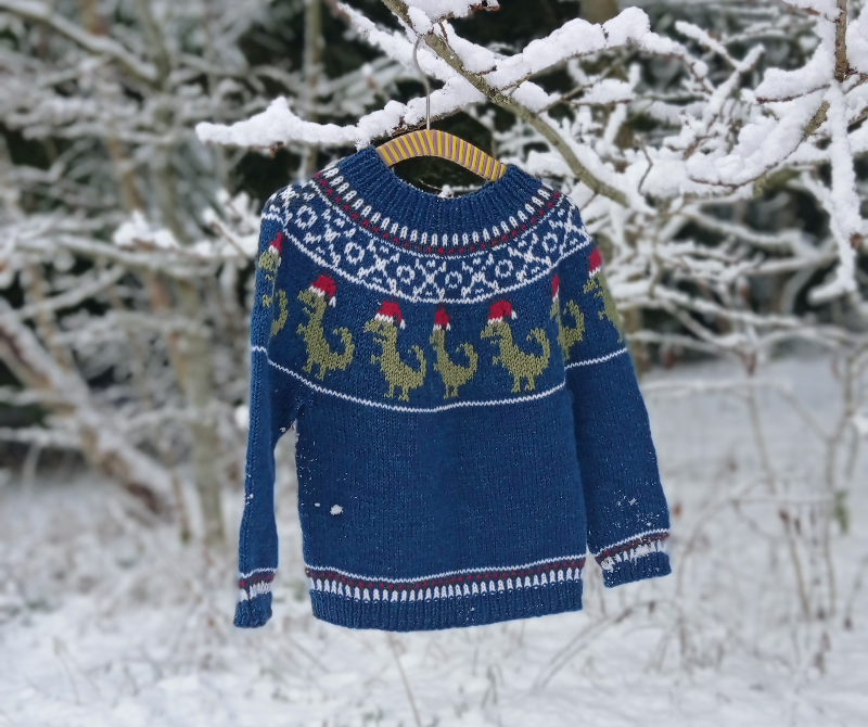 Juledino Sweater - VOKSEN billede 2
