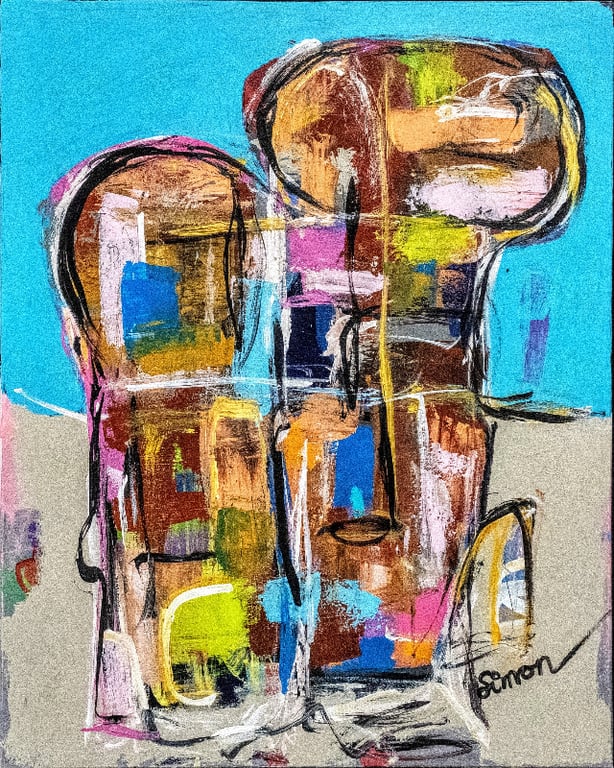 #1111 Maleri 80X 100cm  SOLD billede 2