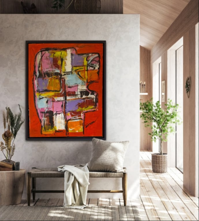 #1167 Maleri 80X100cm SOLD  billede 4