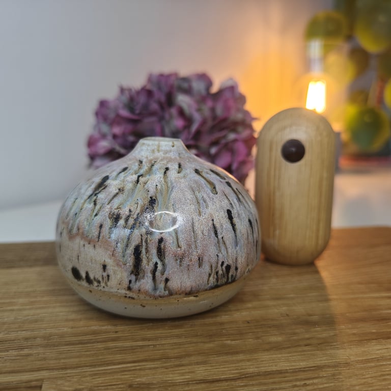 Lilla/brun mini vase 