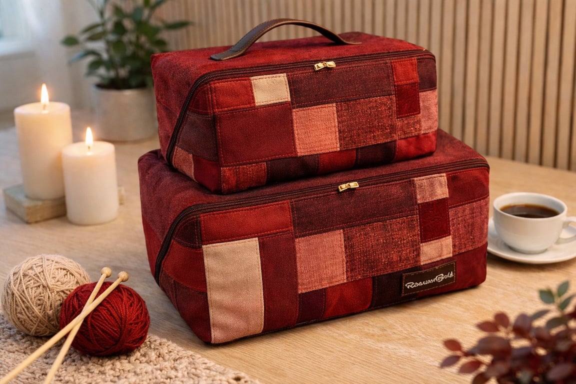 Skind boks UPCYCLING stor model 31 x 16 x 16 cm billede 12