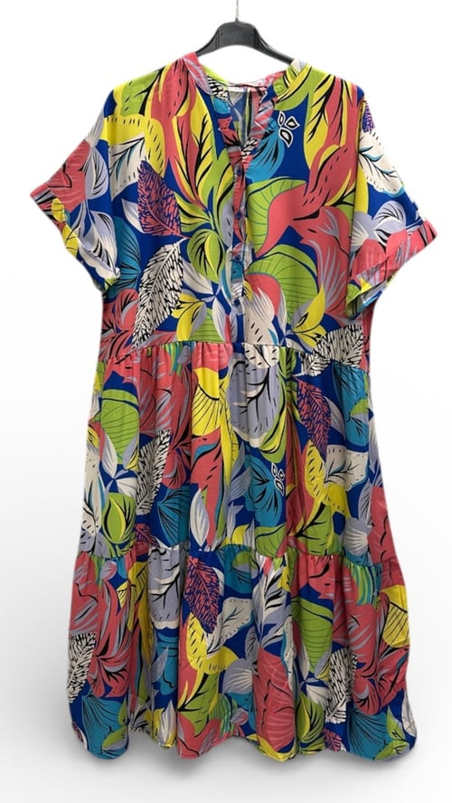 Dinah Tunic/dress, Blue w mix colours. Findes i str 38-48. (2)