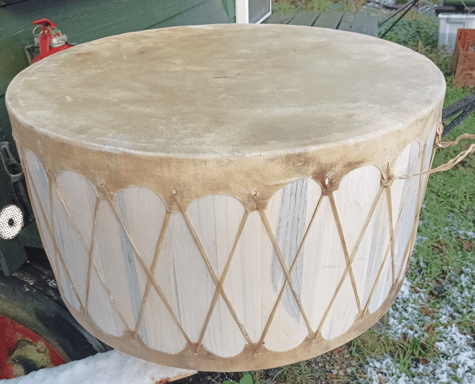 Shamansk Pawwow Tromme 24" x 12".. 60 cm x 30 cm billede 3