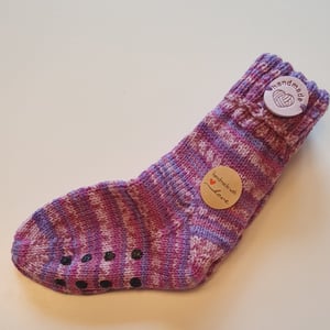 Skridsikre uldsokker størrelse 22-23 – produktbillede