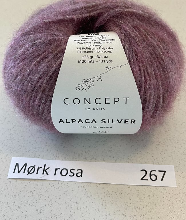 Garn: Alpaca Silver: Alpakka med diskret glimmer 