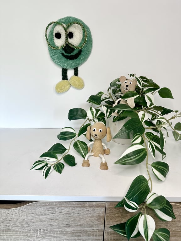 Tuftet vægophæng i uld – Håndlavet til børneværelset  billede 2