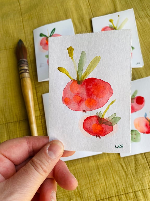 8 Æblekort - små unika kort billede 7