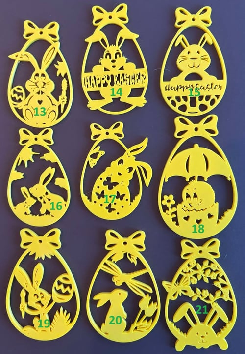 Påske vedhæng 13 cm 6 styk (2)