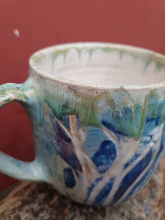 Malerisk kop med hank (3,5 dl)  billede 2