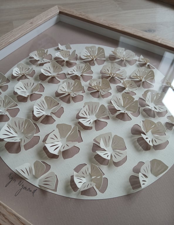 30x30, 3D papercut, nougat, indrammet  (3)