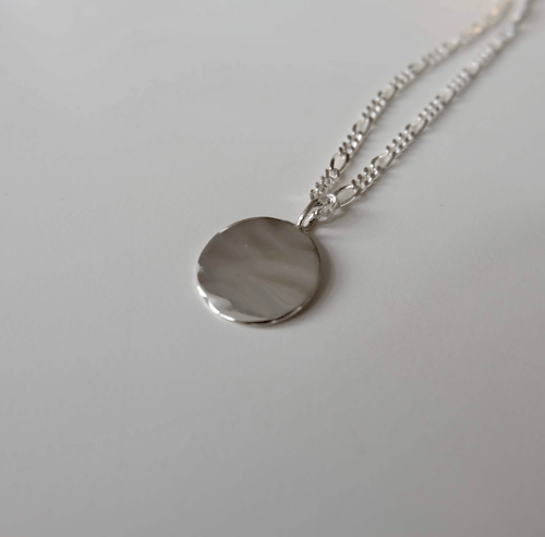 Waves pendant sølv large