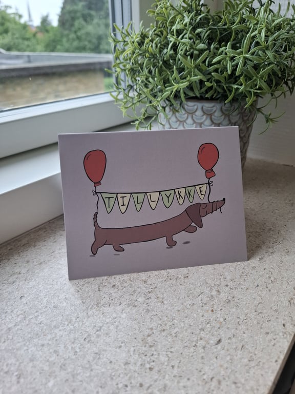Kort: tillykke hund (2)