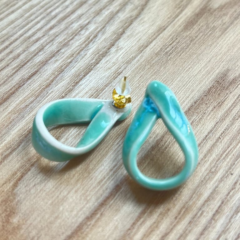 Grønne øreringe billede 5