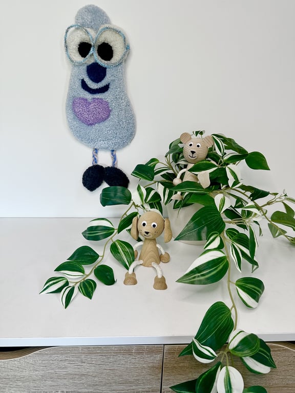 Tuftet vægophæng i uld – Håndlavet til børneværelset  billede 2