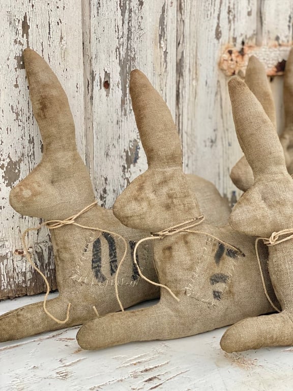 Håndsyet vintage hare. billede 8