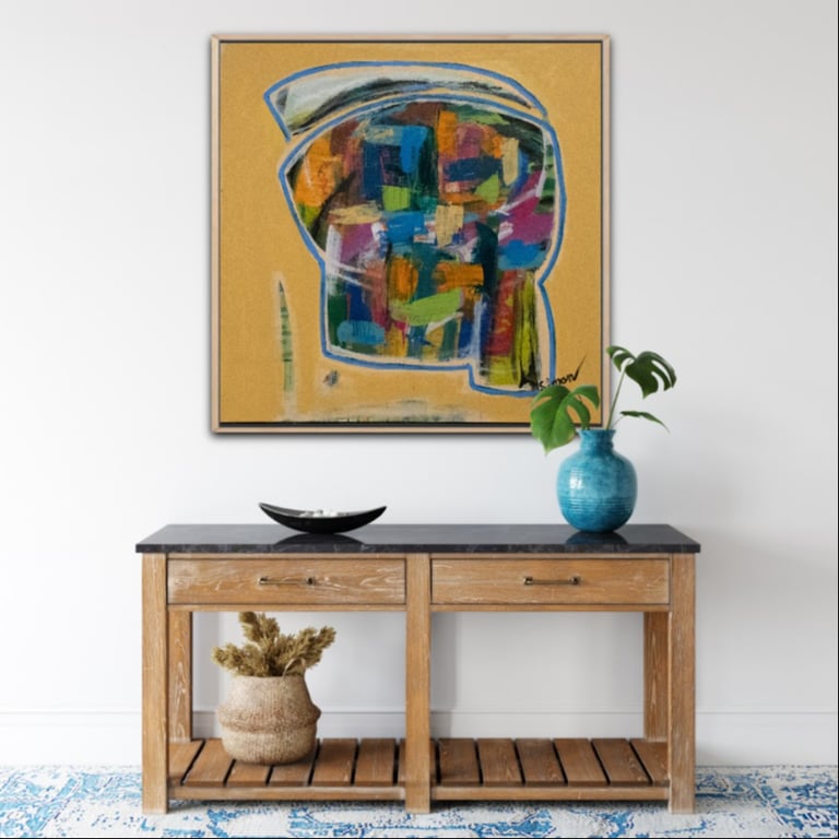 #1120 Maleri 100X100cm SOLD billede 4