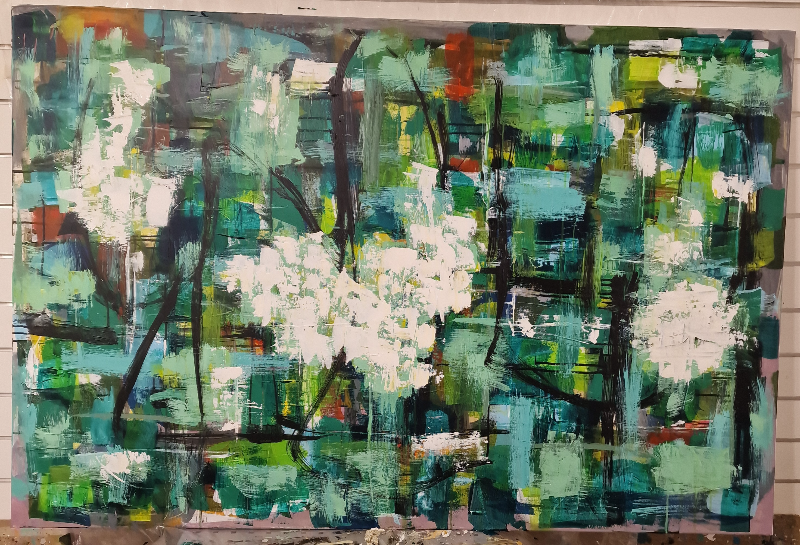 #11196  100 x 150 cm SOLD billede 2