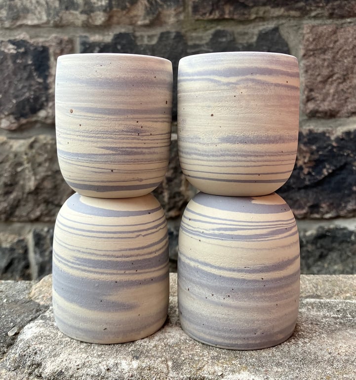 Marmoreret kop, lavendel  billede 4