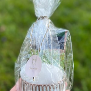 Karse-Kit - hvid rillet skål – produktbillede