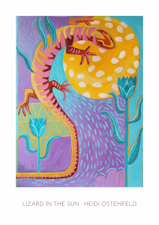 Lizard to the sun - Plakat A3