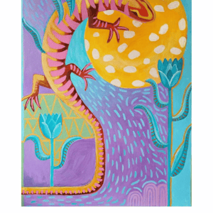 Lizard to the sun - Plakat A3 – produktbillede