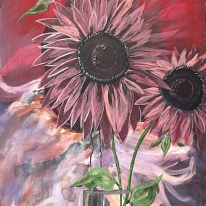 Rød solsikke  – produktbillede