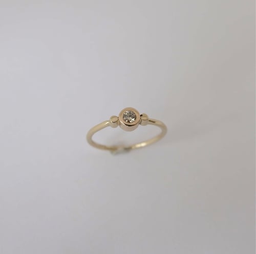 Ava ring 14 K guld med champagne diamant (2)