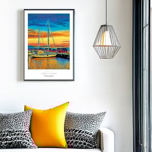 Både i havn - Struer - A3 – produktbillede