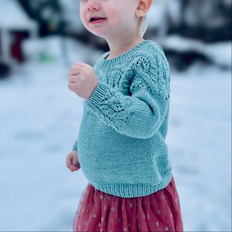 Mossi Sweater Kids - Strikkeopskrift PDF Dansk billede 3