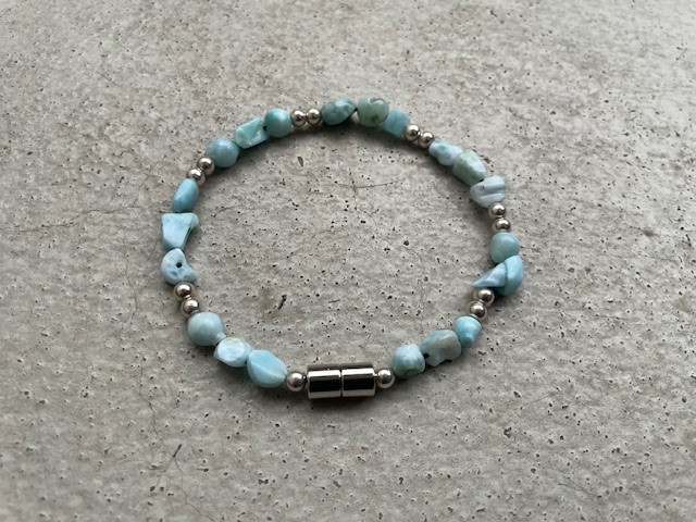 Larimar med 925 Sterling sølv billede 3