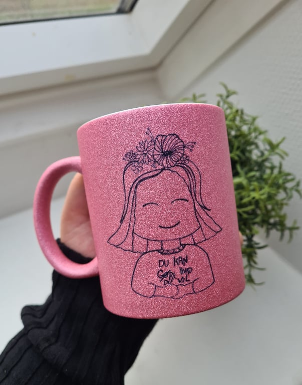 Krus: du kan gøre hvad du vil Pink Glimmer