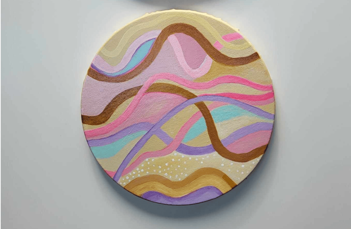 Akrylmaleri - Pastel zebra