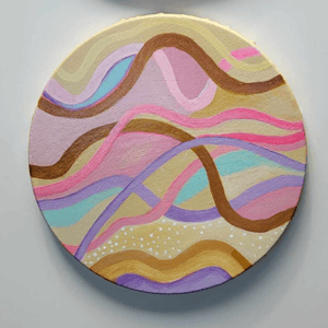 Akrylmaleri - Pastel zebra – produktbillede