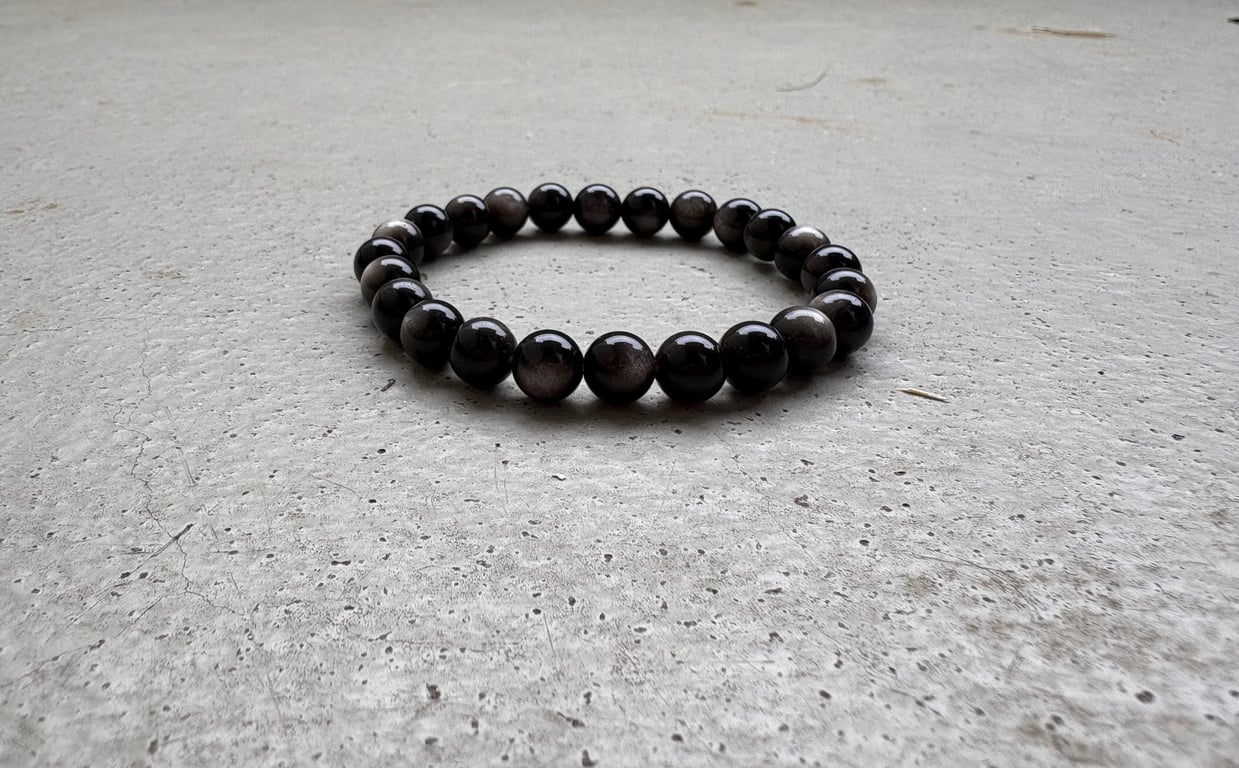 Sølv Obsidian Royal - Kvalitet AAAA