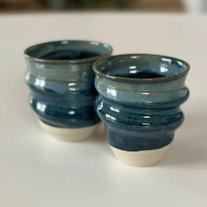 Kop, Cortado - spiral, havblå/lysgrøn – produktbillede