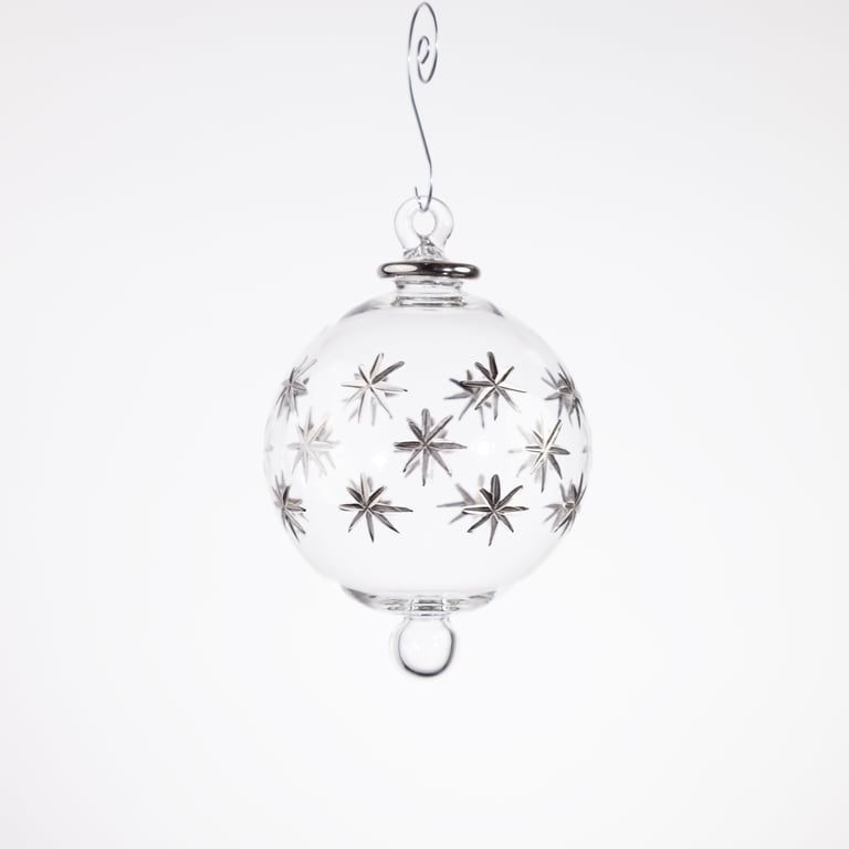 JULEKUGLE DESIGN 1002 KRYSTAL MED GULD ELLER HVIDGULD billede 6