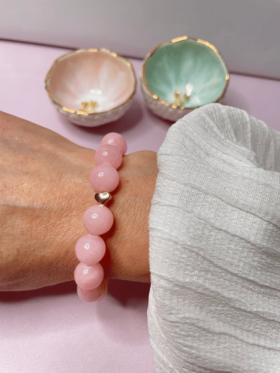 MEGA ARMBÅND JADE ROSA billede 2