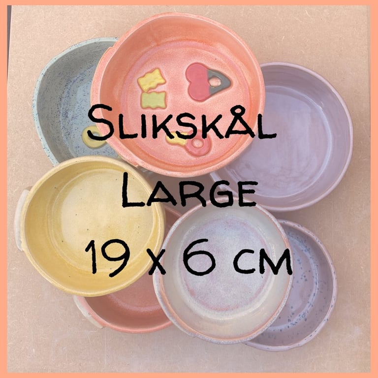 Slikskål med slik LARGE 19 CM (bestilling)